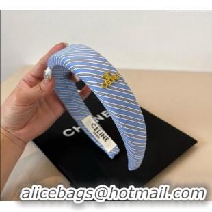 Shop Cheap Celine Striped Headband CE0911012 Blue 2025