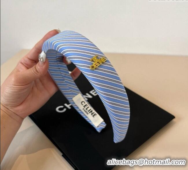 Shop Cheap Celine Striped Headband CE0911012 Blue 2025