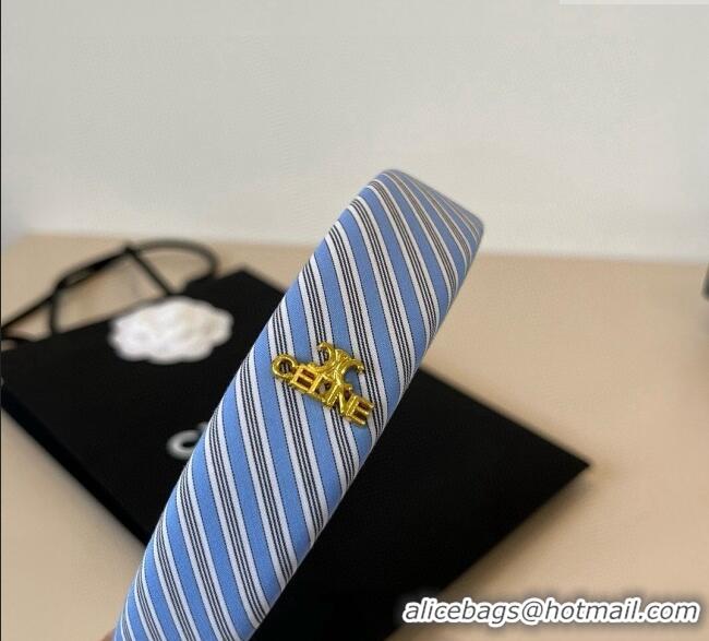 Shop Cheap Celine Striped Headband CE0911012 Blue 2025