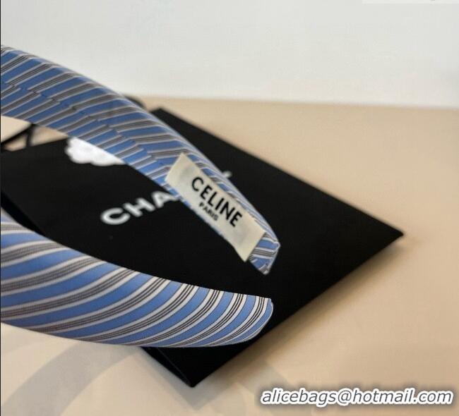 Shop Cheap Celine Striped Headband CE0911012 Blue 2025