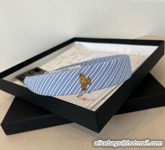 Shop Cheap Celine Striped Headband CE0911012 Blue 2025