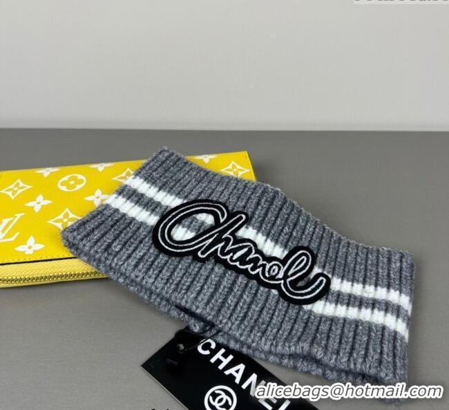 Big Discount Chanel Knit Headband CH0911039 Grey 2025