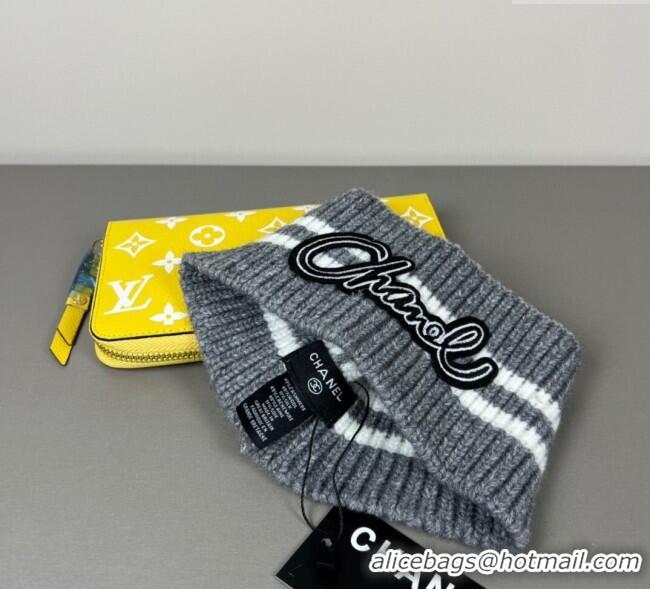 Big Discount Chanel Knit Headband CH0911039 Grey 2025