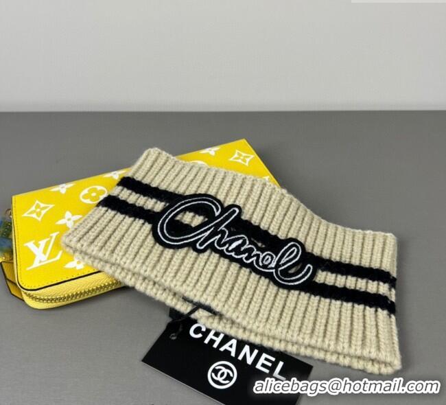 Top Quality Chanel Knit Headband CH0911039 Beige 2025