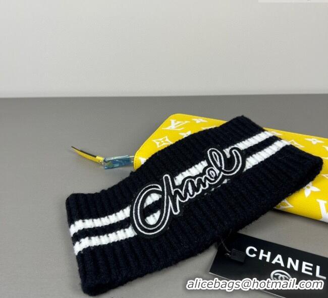 Luxury Discount Chanel Knit Headband CH0911039 Black 2025