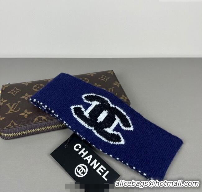 Buy Inexpensive Chanel Knit Headband CH0911043 Blue 2025