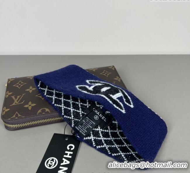 Buy Inexpensive Chanel Knit Headband CH0911043 Blue 2025