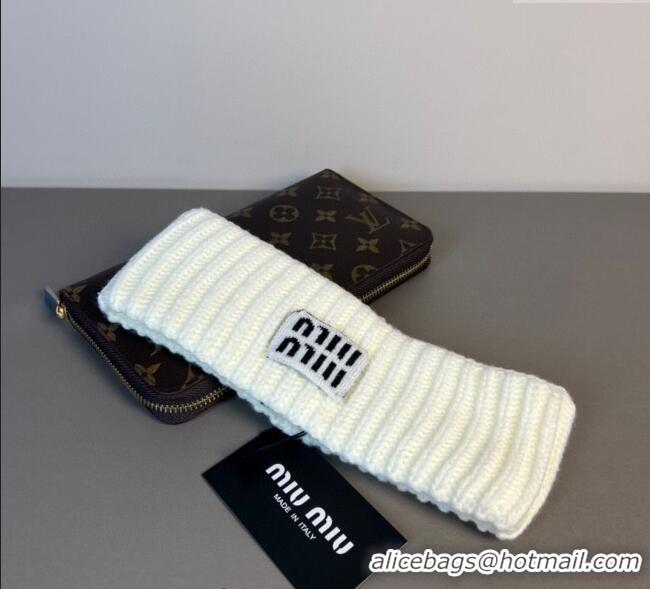 Pretty Style Miu Miu Knit Headband MIU0911043 White 2025