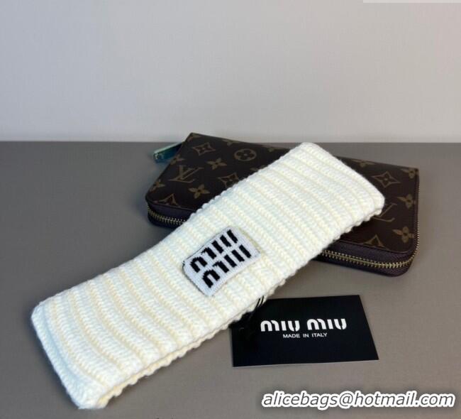 Pretty Style Miu Miu Knit Headband MIU0911043 White 2025