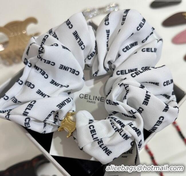 Famous Brand Celine Printed Hairring 0916 White 2025
