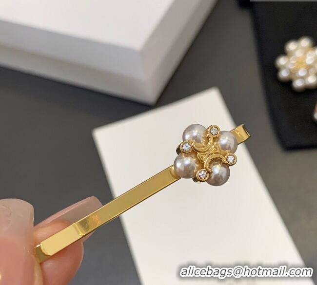 Buy Fashionable Celine Pearl Hair Clip 0916 2025