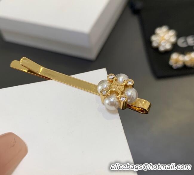 Buy Fashionable Celine Pearl Hair Clip 0916 2025