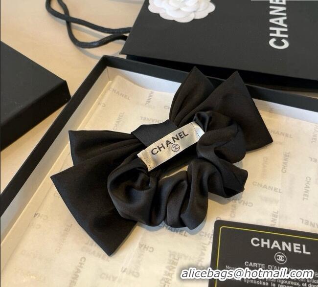 Stylish Discount Chanel Bow Hairring 0912 Black 2025