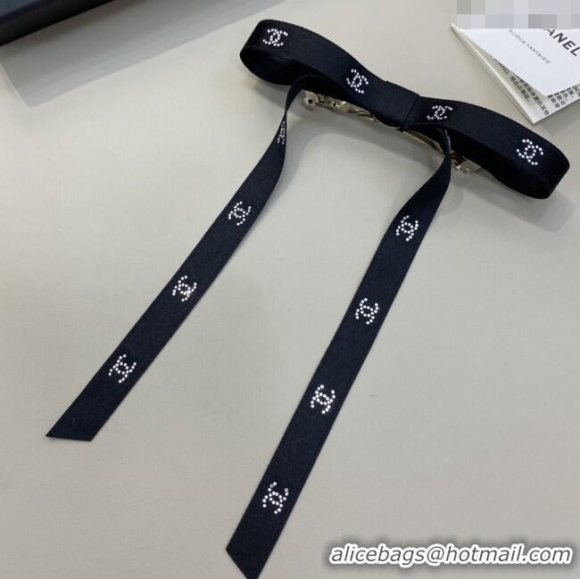 Buy Fashionable Chanel Bow Hair Clip CH103129 Black 2025