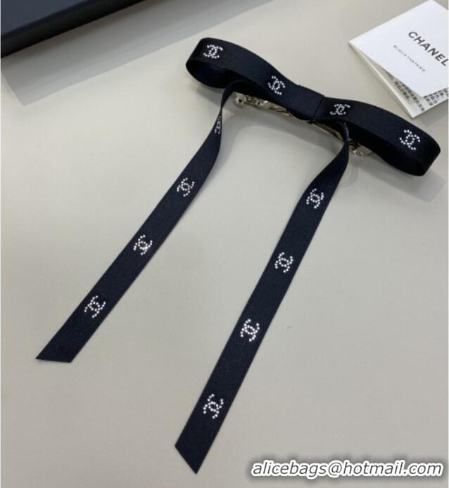 Buy Fashionable Chanel Bow Hair Clip CH103129 Black 2025