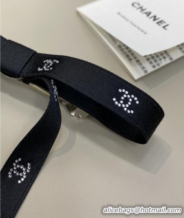 Buy Fashionable Chanel Bow Hair Clip CH103129 Black 2025