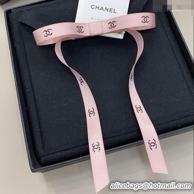 Cheapest Design Chanel Bow Hair Clip CH103130 Pink 2025