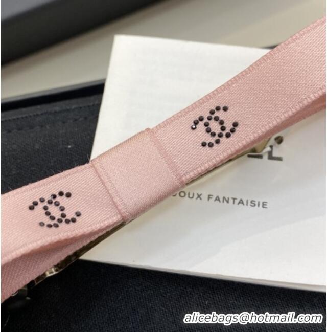 Cheapest Design Chanel Bow Hair Clip CH103130 Pink 2025