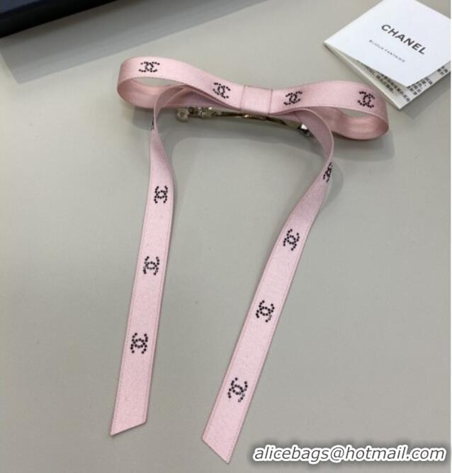 Cheapest Design Chanel Bow Hair Clip CH103130 Pink 2025