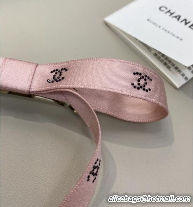 Cheapest Design Chanel Bow Hair Clip CH103130 Pink 2025