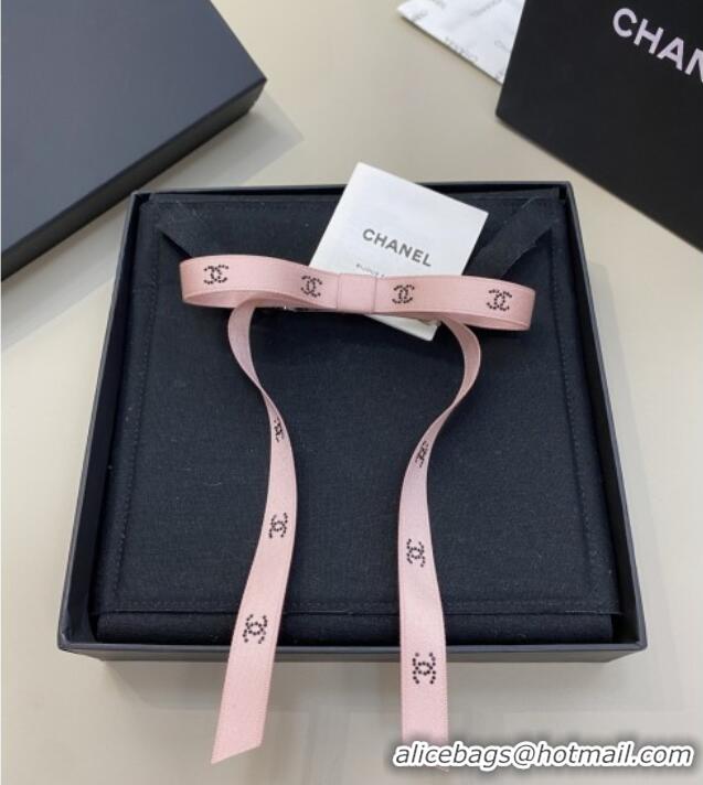 Cheapest Design Chanel Bow Hair Clip CH103130 Pink 2025
