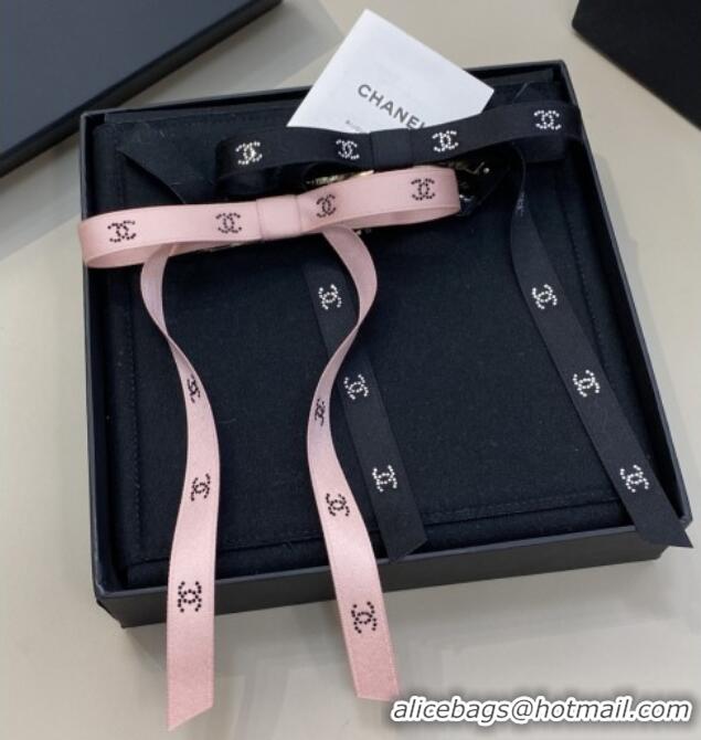 Cheapest Design Chanel Bow Hair Clip CH103130 Pink 2025