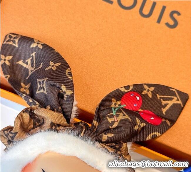 Best Quality Louis Vuitton LV x TM Cerise Cherry Bow Hairring LV111204 Brown 2025