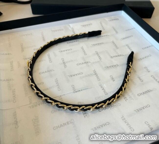 Best Design Chanel Chain Headband CH111236 Black 2025