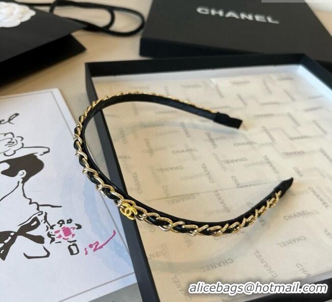 Best Design Chanel Chain Headband CH111236 Black 2025