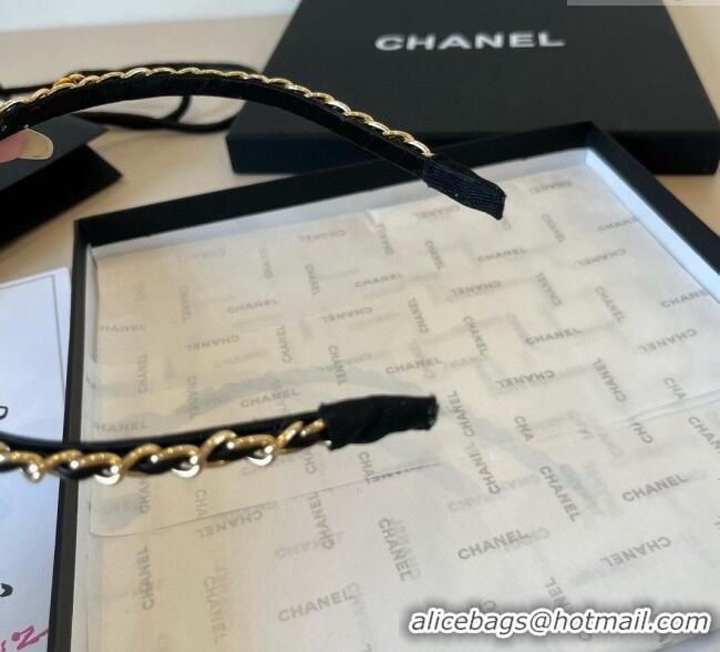 Best Design Chanel Chain Headband CH111236 Black 2025