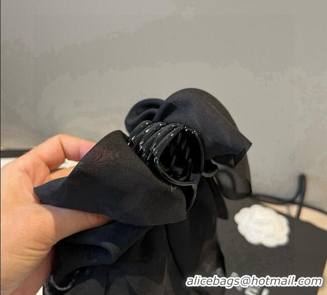 Best Price Chanel Bow Hair Clip CH111237 Black 2025