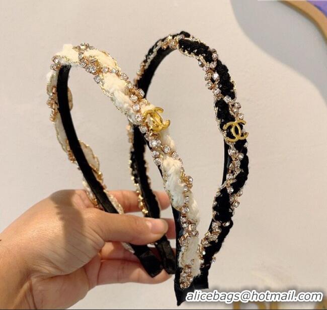 Good Taste Chanel Strass Headband CH111245 White/Black 2025