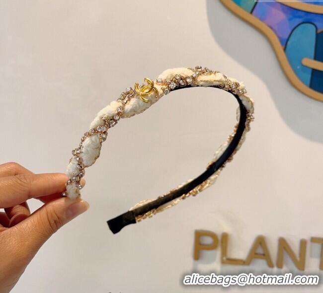 Good Taste Chanel Strass Headband CH111245 White/Black 2025