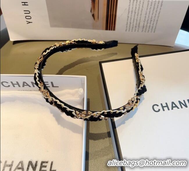 Good Taste Chanel Strass Headband CH111245 White/Black 2025
