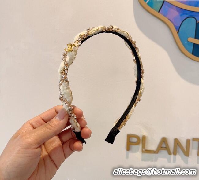 Good Taste Chanel Strass Headband CH111245 White/Black 2025