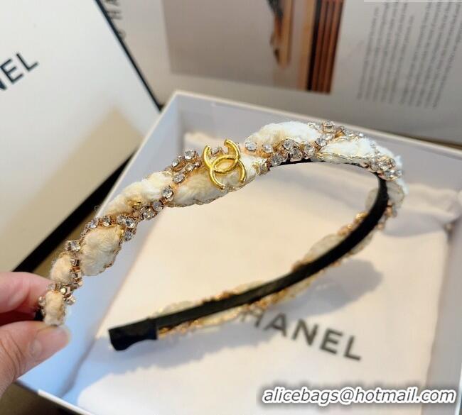 Good Taste Chanel Strass Headband CH111245 White/Black 2025