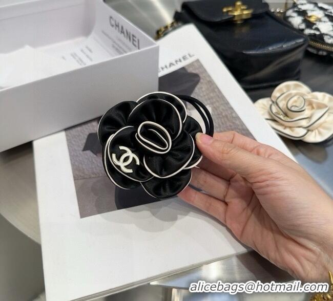 Best Quality Chanel Camellia Bloom Hairring CH111246 White/Black 2025
