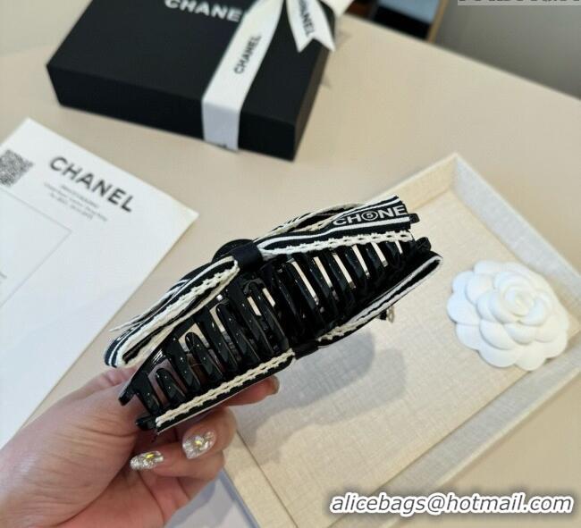 Fashion Discount Chanel Bow Hairclip CH111247 White/Black 2025