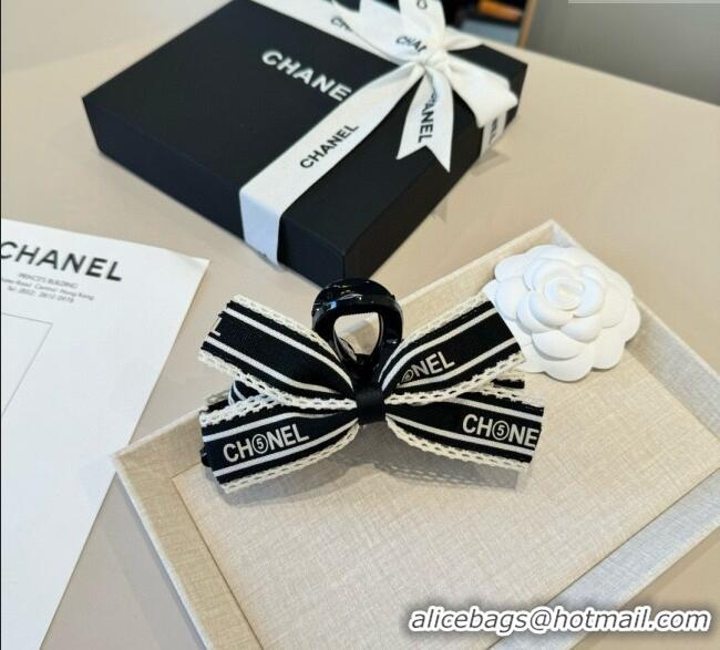 Fashion Discount Chanel Bow Hairclip CH111247 White/Black 2025