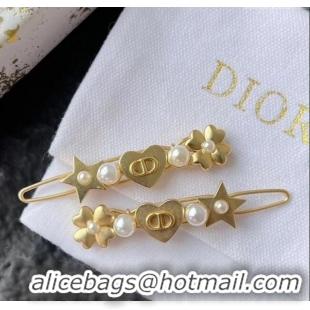 Top Quality Discount Dior Star Hairclip 1111 Gold PAIR 2025