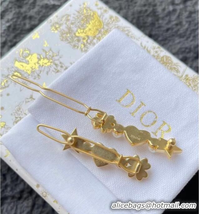 Top Quality Discount Dior Star Hairclip 1111 Gold PAIR 2025