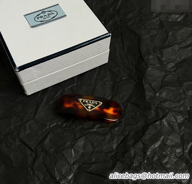 Grade Inexpensive Prada Hairclip 1111 Brown 2025