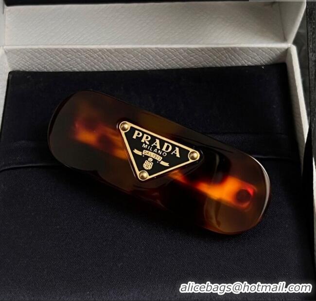 Grade Inexpensive Prada Hairclip 1111 Brown 2025