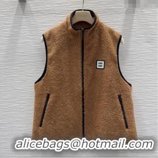 Buy Inexpensive Miu Miu Zipped Vest M121801 Brown 2025