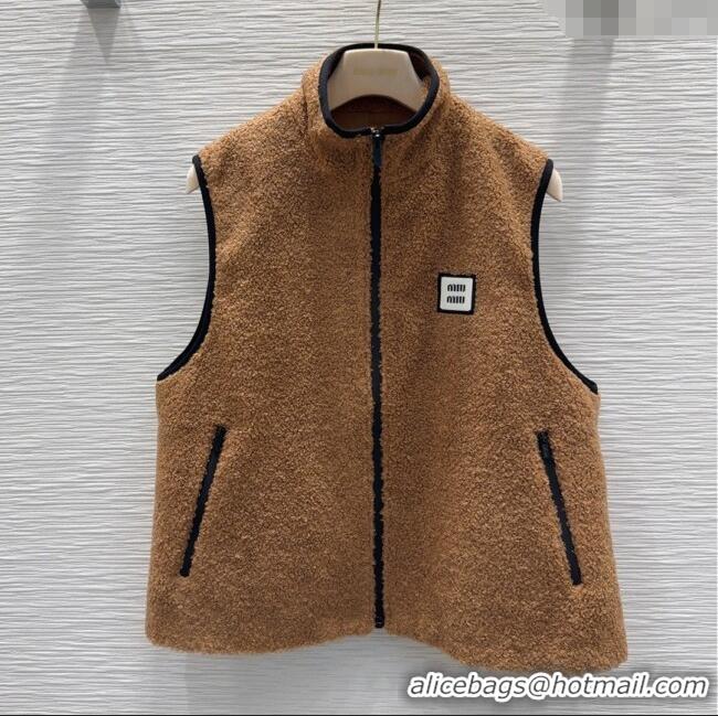 Buy Inexpensive Miu Miu Zipped Vest M121801 Brown 2025