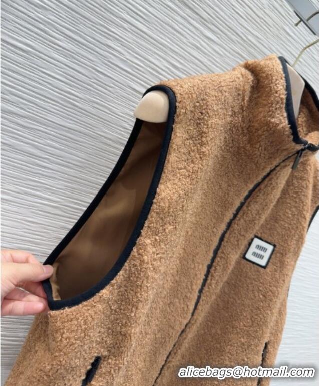 Buy Inexpensive Miu Miu Zipped Vest M121801 Brown 2025