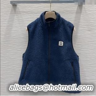 Buy Discount Miu Miu Zipped Vest M121802 Blue 2025