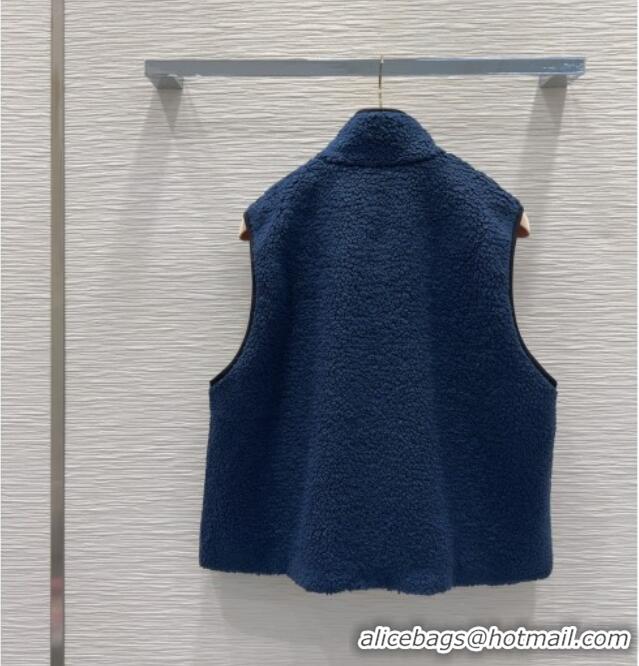 Buy Discount Miu Miu Zipped Vest M121802 Blue 2025