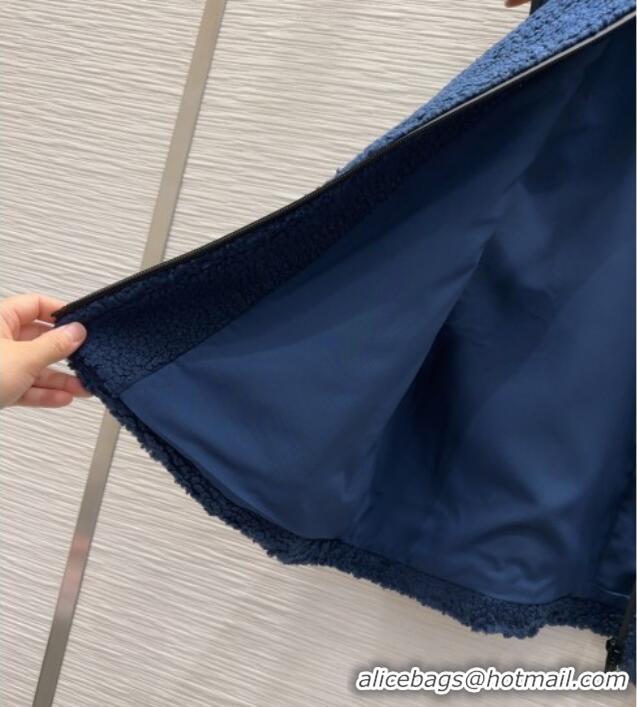 Buy Discount Miu Miu Zipped Vest M121802 Blue 2025