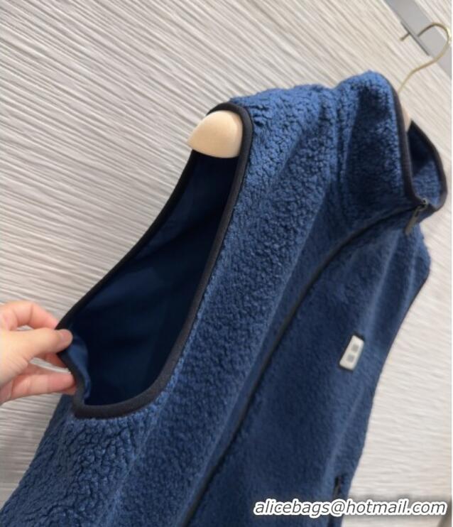 Buy Discount Miu Miu Zipped Vest M121802 Blue 2025